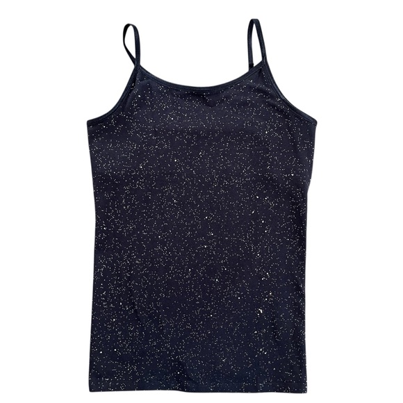 SO Other - So Girls 12 Cutest Cami Tank Top Fitted Camisole Black Sparkle Adjustable Straps